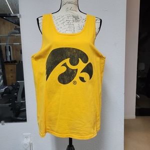 IOWA Hawkeye Yellow Tank Top. Universal Large